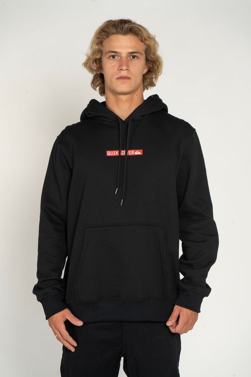 Moletom Quiksilver Fech Clicker Logo Dna Preto