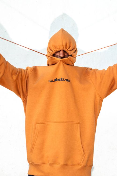 Moletom Quiksilver Fech Omni Logo Dna Mostarda