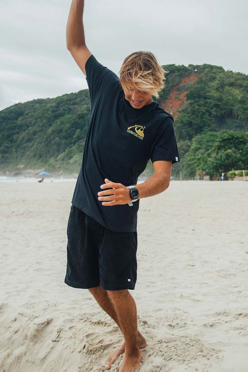 Camiseta Quiksilver M/C Island Cap Preto