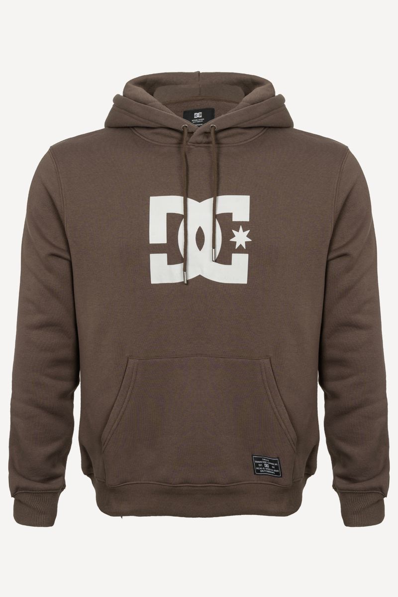 Moletom-DC-Shoes-Fech-Dc-Star-Marrom-Escuro-MARROM-ESCURO-P