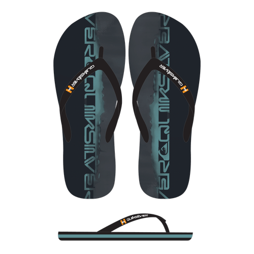 Chinelo Quiksilver Molokai Wordblock Preto