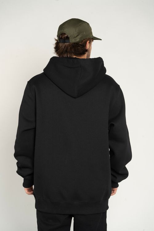 Moletom Quiksilver Fech Comp Logo Preto