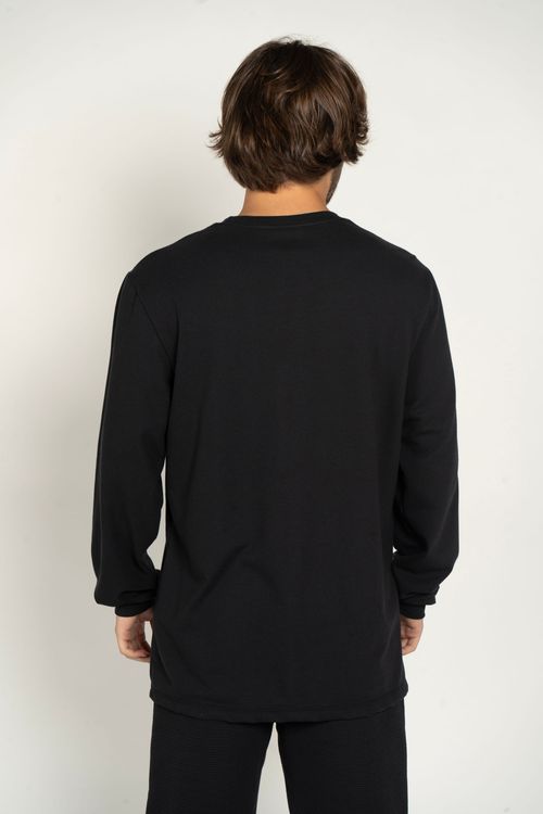 Camiseta Quiksilver M/L Omni Type Preto