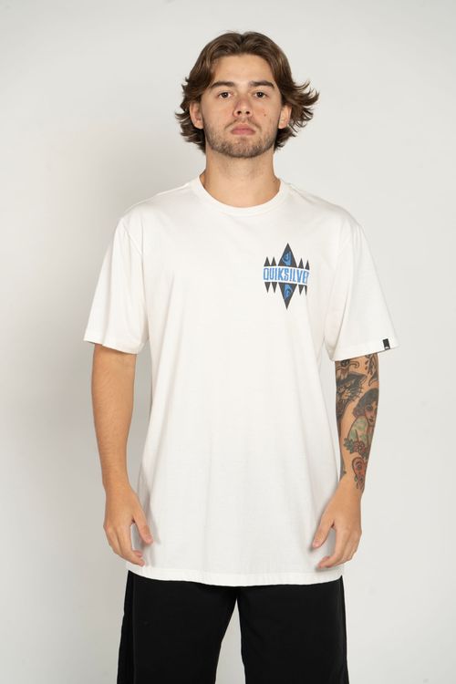 Camiseta Quiksilver M/C Geo Quik Snow White