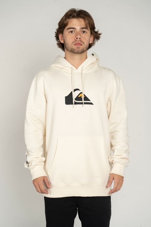 Moletom Quiksilver Fech Comp Logo Off White