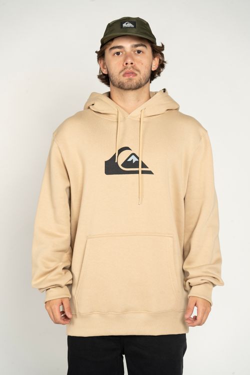 Moletom Quiksilver Fech Comp Logo Caqui