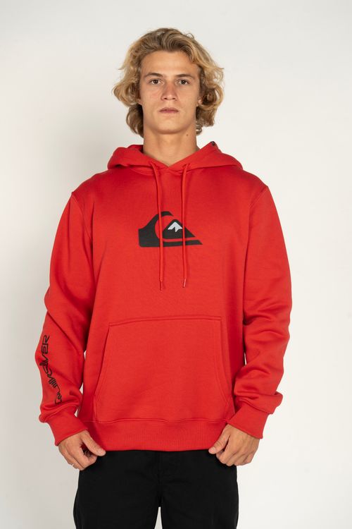 Moletom Quiksilver Fech Comp Logo Vermelho