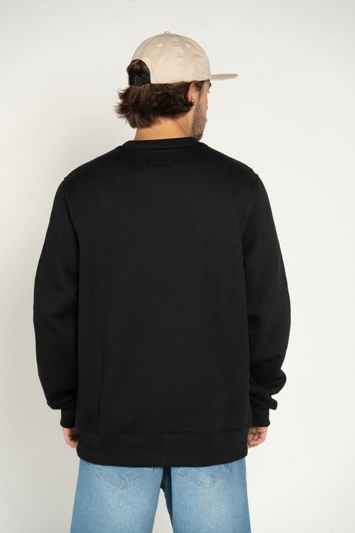 Moletom Quiksilver Care Comp Logo Preto