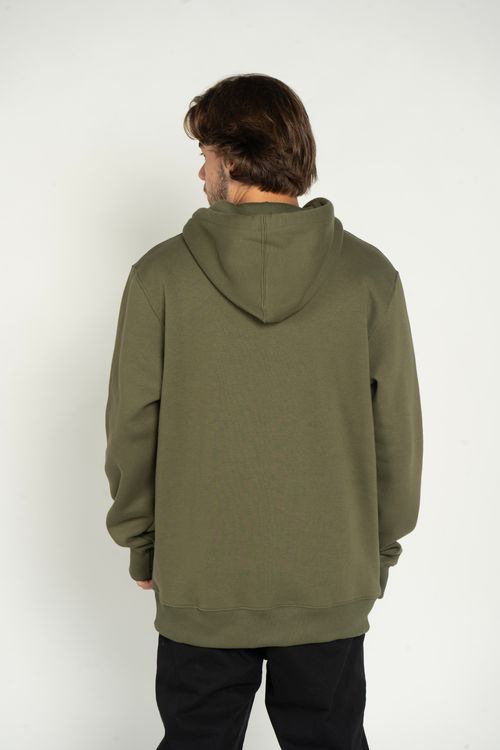 Moletom Quiksilver Fech Comp Logo Verde Escuro