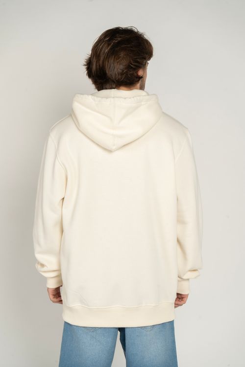 Moletom Quiksilver Fech Typed Out Tn Off White