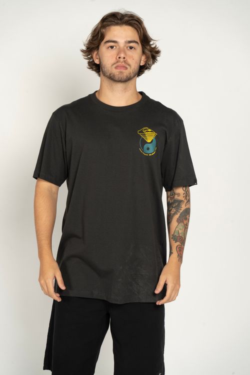 Camiseta Quiksilver M/C Hypnotic Wave Cinza Escuro