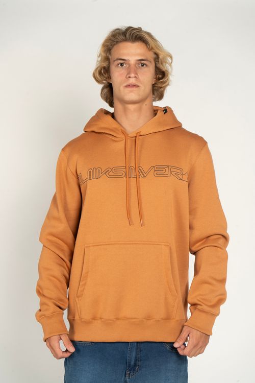 Moletom Quiksilver Fech Word Block Mostarda
