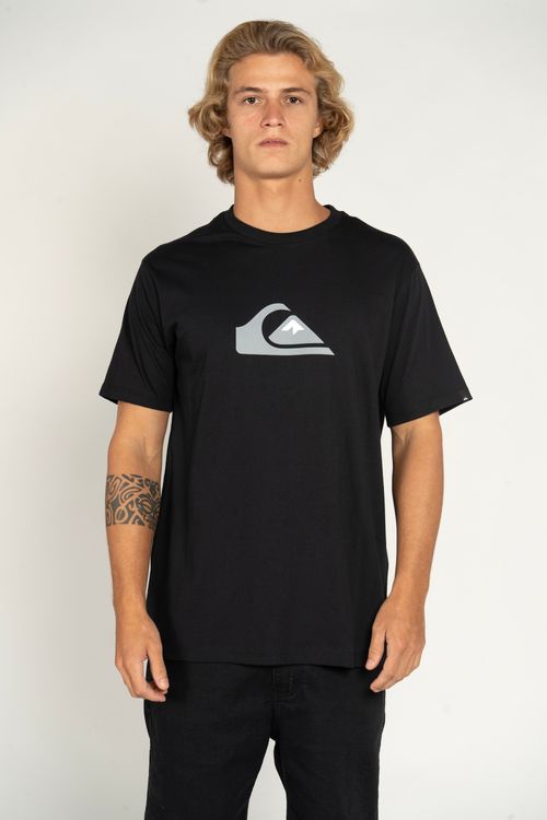 Camiseta Quiksilver M/C Comp Logo Kd Preto