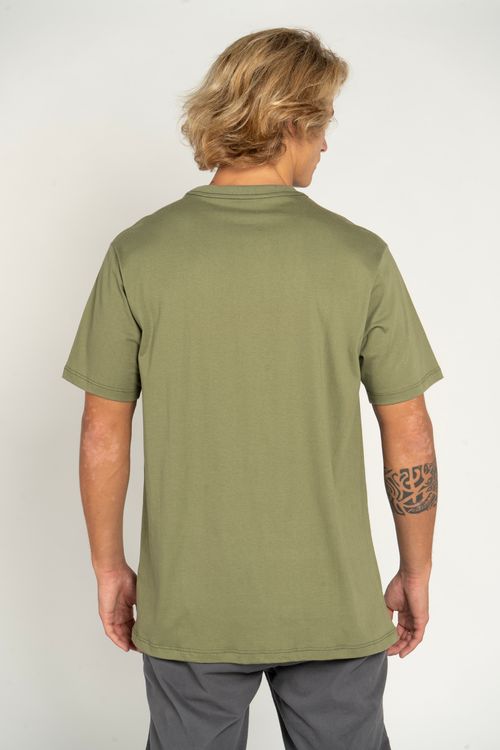 Camiseta Quiksilver M/C Comp Logo Tn Verde Escuro