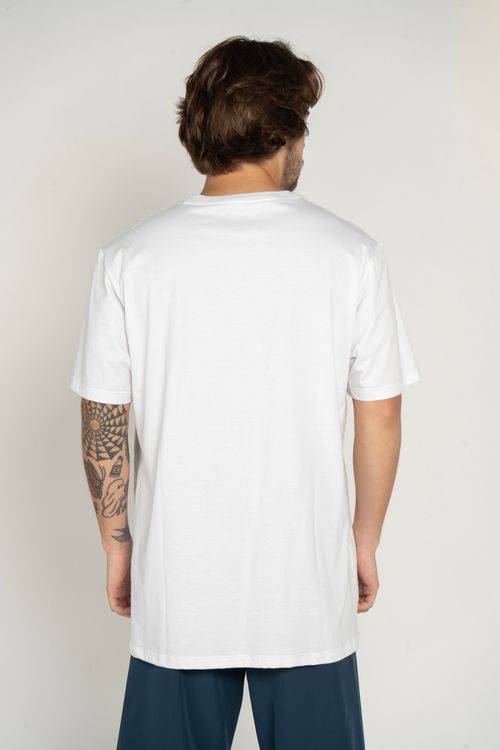 Camiseta Quiksilver M/C Transfer Square Tn Branco
