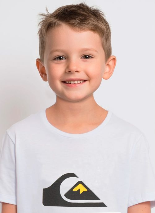 Camiseta Quiksilver M/C Comp Logo Kd Branco