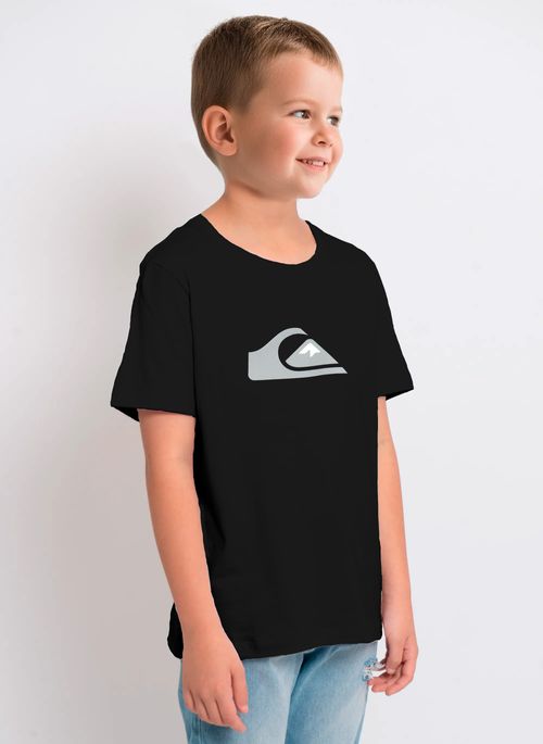 Camiseta Quiksilver M/C Comp Logo Kd Preto