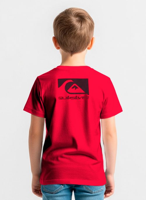 Camiseta Quiksilver M/C Quik Space Logo Kd Vermelho