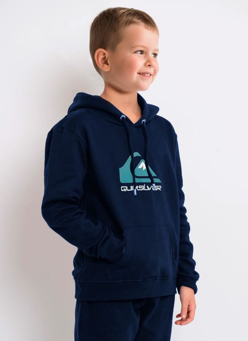 Moletom Quiksilver Fech Full Logo 280G Kd Marinho