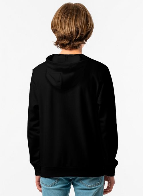 Moletom Quiksilver Fech Comp Logo Tn Preto