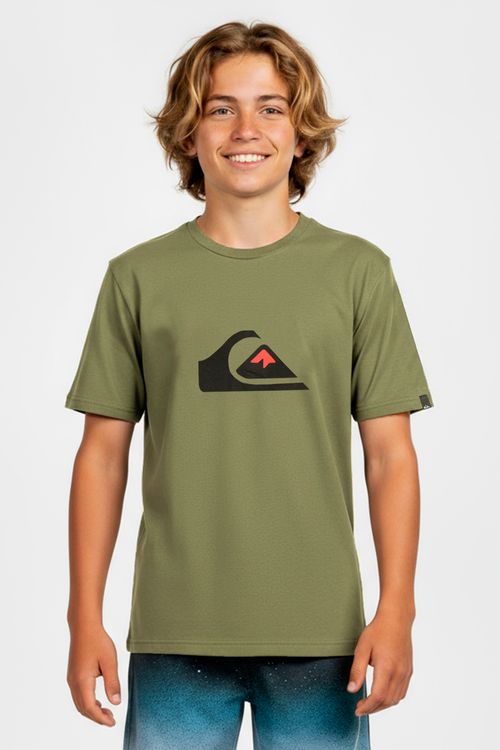 Camiseta Quiksilver M/C Comp Logo Tn Verde Escuro