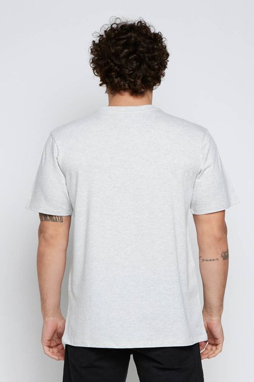 Camiseta Quiksilver M/C Comp Logo Cinza Claro Mescla