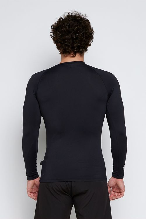 Camiseta Quiksilver Surf M/L All Times Preto