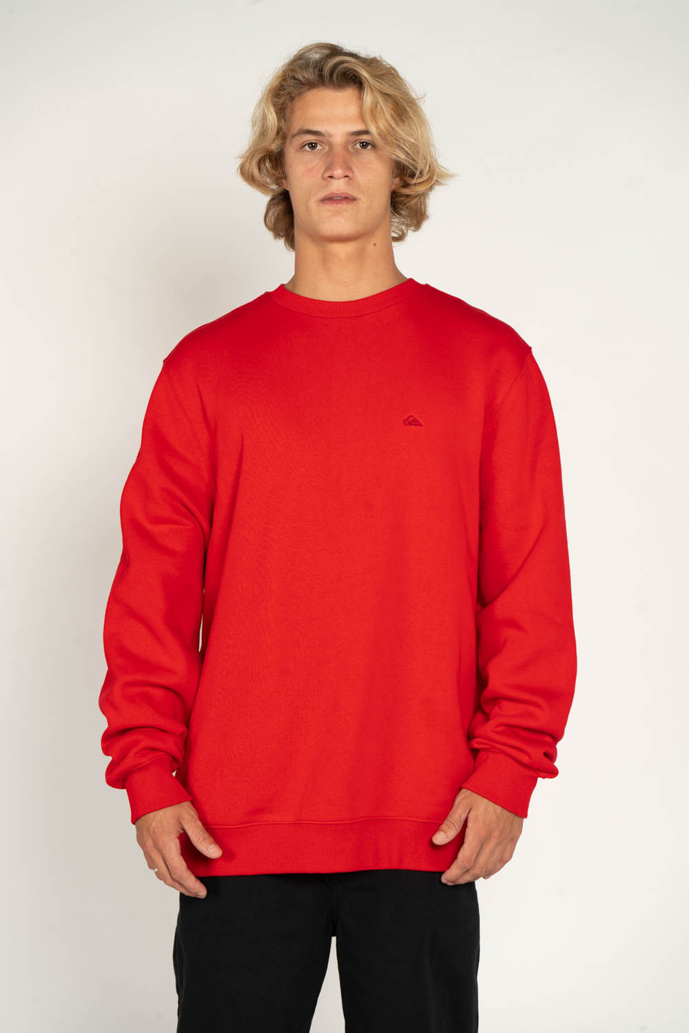 Moletom Blusa de frio Quiksilver Vermelho Care Embroidery
