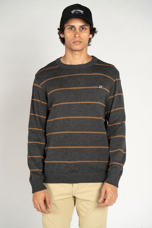 Tricot Billabong Heather Lines Preto Mescla
