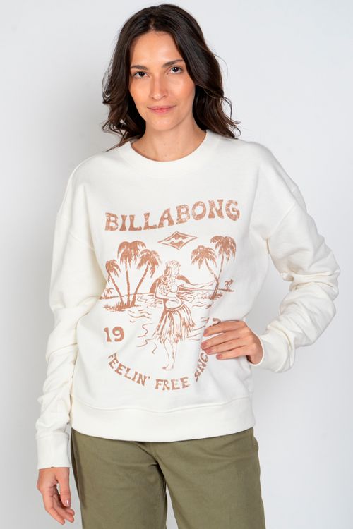 Moletom Billabong Care Ridein Fleece Off White