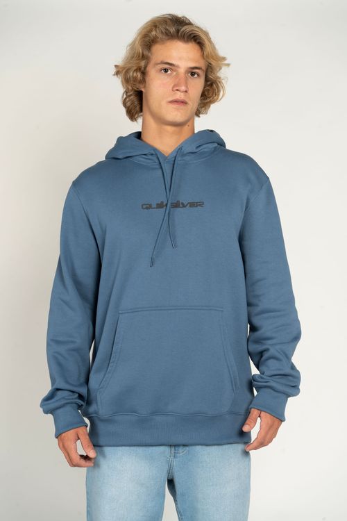Moletom Quiksilver Fech Omni Logo Dna Azul Escuro