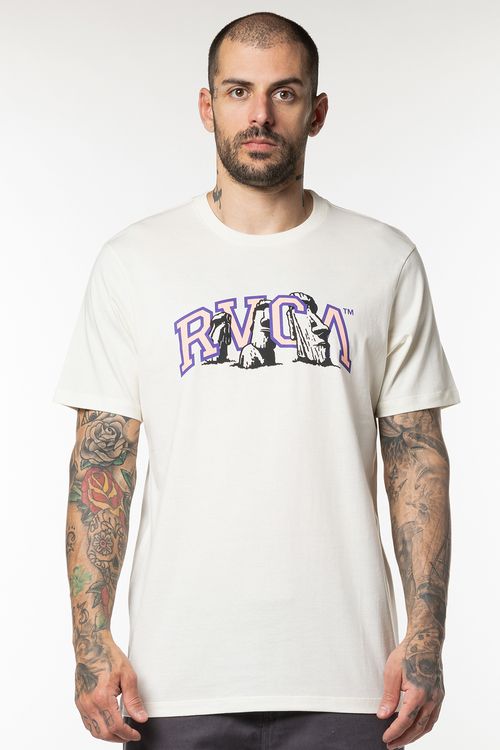 Camiseta RVCA M/C Rapa Nui Off White