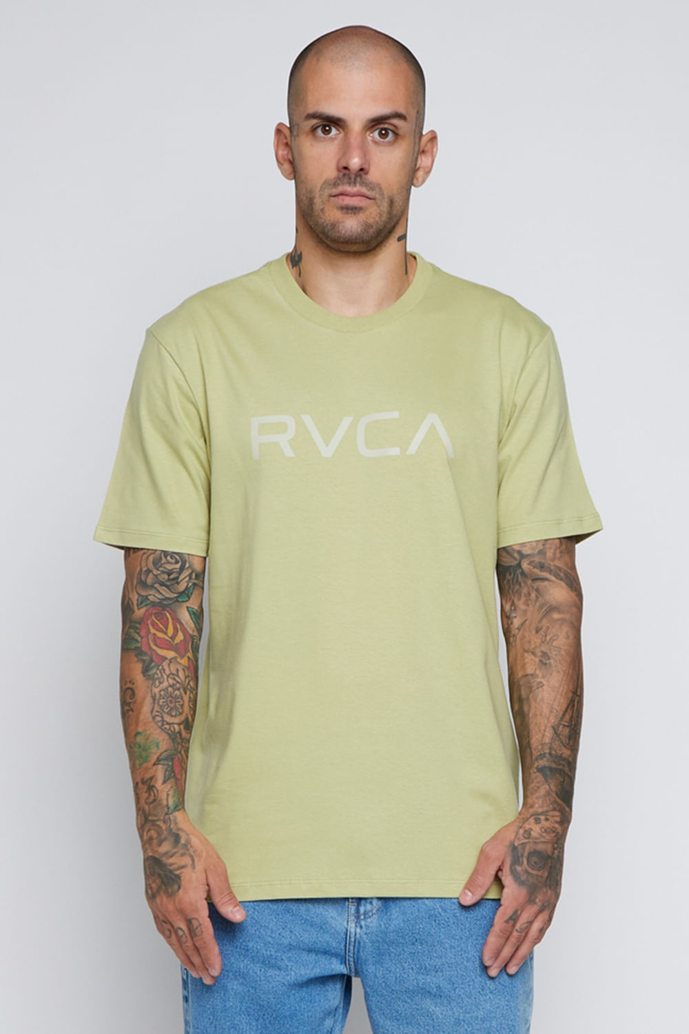 Camiseta Rvca M/C Big Rvca Colors Verde Claro - RVCA Brasil