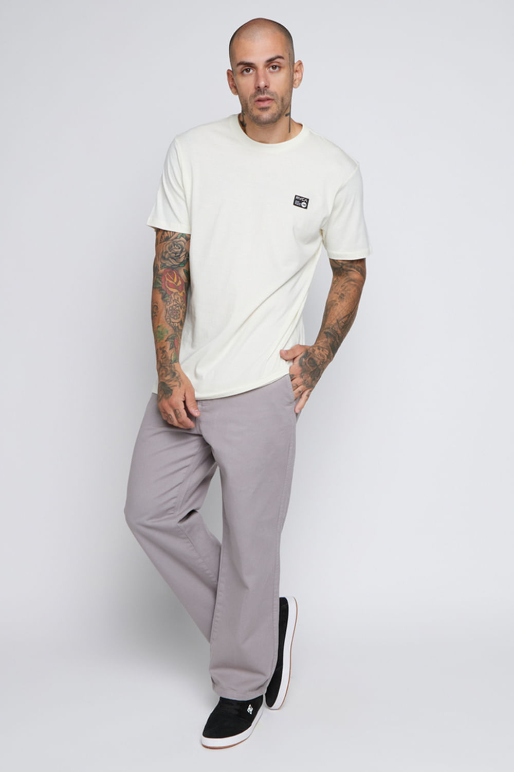 Calça Rvca The Weekend Chino Hide Cinza - RVCA Brasil