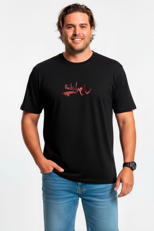 Camiseta Quiksilver M/C Impaired Logo Dna Ps Preto