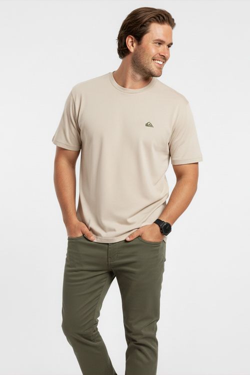 Camiseta Quiksilver M/C Embroidery Ps Areia