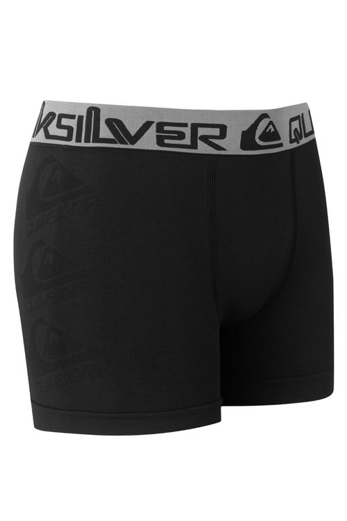 Cueca Quiksilver Boxer Cós Largo Seamless Preto/Cinza Escuro