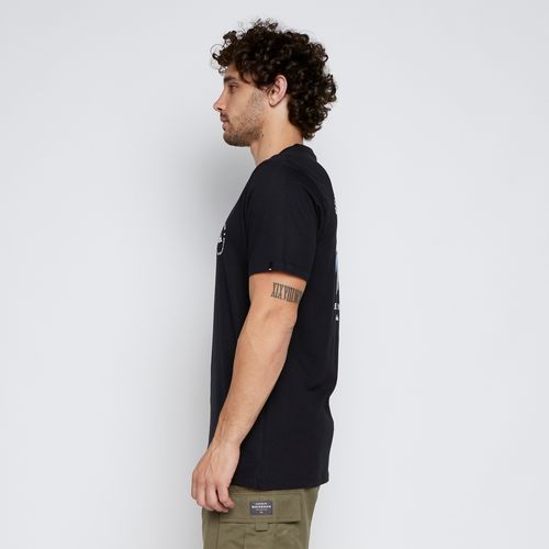 Camiseta Quiksilver M/C A Proper Print Preto