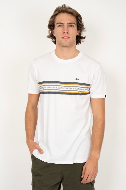 Camiseta Quiksilver M/C Line Logo Branco