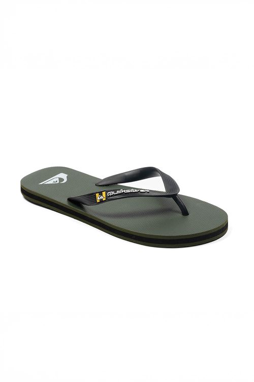 Chinelo Quiksilver Molokai Bicolor Verde Militar/Preto