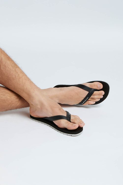 Chinelo Quiksilver Layback Rubber Ocean Preto