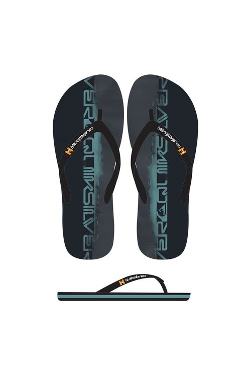 Chinelo Quiksilver Molokai Wordblock Preto