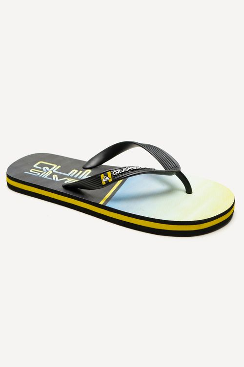 Chinelo Quiksilver Molokai Broken Type Preto