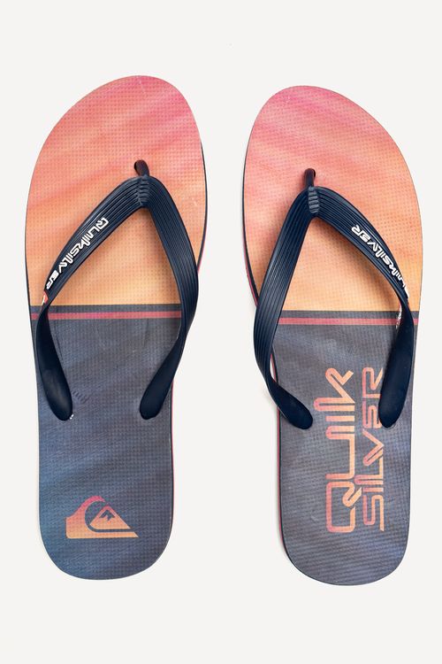 Chinelo Quiksilver Molokai Broken Type Marinho