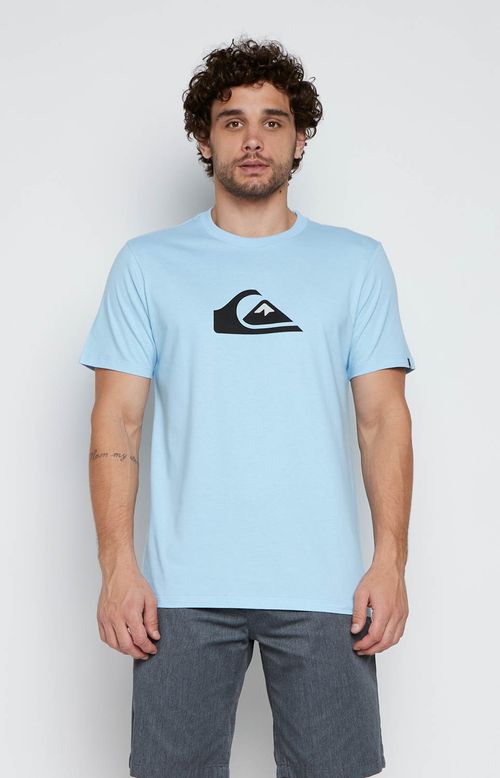 Camiseta Quiksilver M/C Comp Logo Color Azul Claro