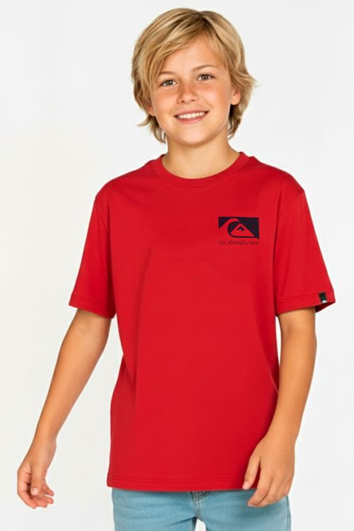 Camiseta Quiksilver M/C Quik Space Logo Kd Vermelho