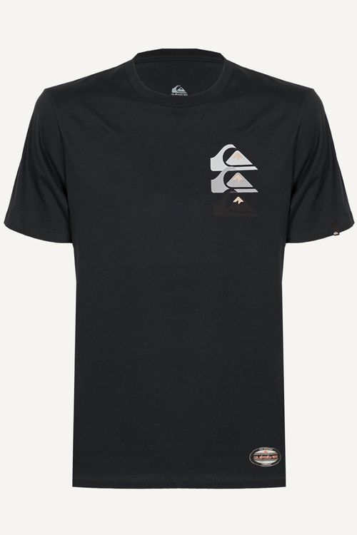 Camiseta Quiksilver M/C Three Logo Preto
