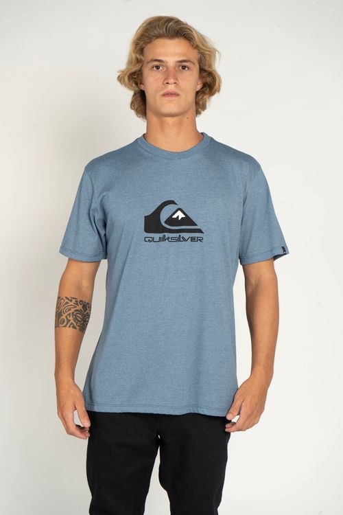 Camiseta Quiksilver M/C Full Logo Azul Mescla