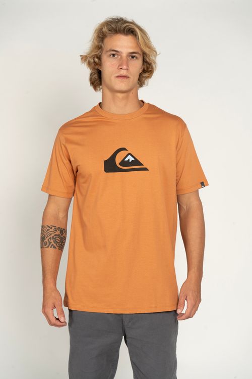 Camiseta Quiksilver M/C Comp Logo Mostarda