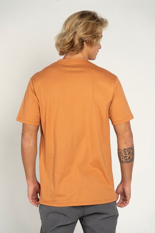 Camiseta Quiksilver M/C Comp Logo Mostarda